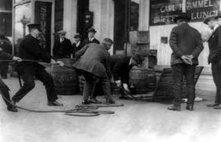 Description 1923 Prohibition officers raiding the lunch room of 922 