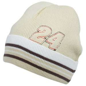   Jeff Gordon Infant Cream Numbered Ski Knit Beanie