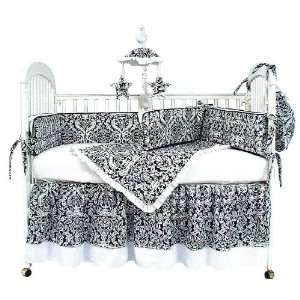  Hoohobbers 4 Piece Crib Bedding, Versailles Black Baby