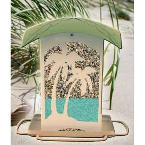   Faux Sand Texture Finish, Palm Trees Decorate Sides 