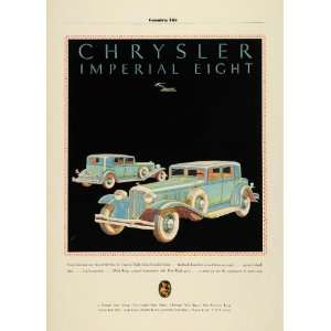  1931 Ad Antique Chrysler Imperial Eight Close Coupe Sedan 