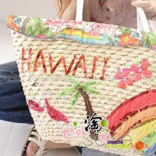 New Women Straw Hawaii Beach Handbag Shoulder Bag #266  