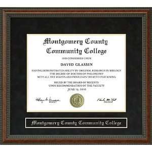   Montgomery County Community College Diploma Frame