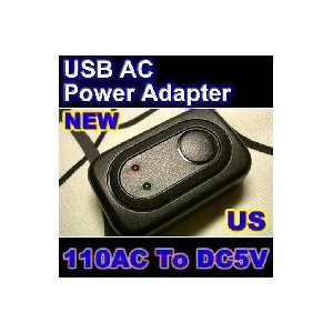  USB AC Power Supply Plug Adapter For iPod  MP4 DC 5V 