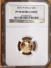 2010 W NGC PF70 G$5 ULTRA CAMEO GOLD EAGLE 22kt 91% one tenth Ounce 