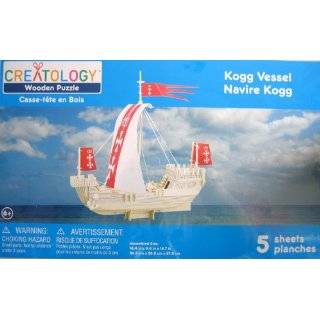 Creatology Wooden Puzzle Kogg Vessel 3 D Wood Sail Boat Puzzle