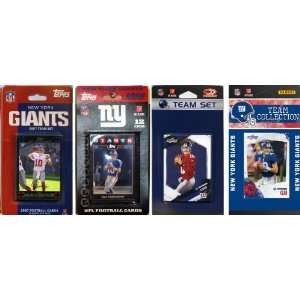  NFL New York Giants 4 Different Licensed Trading Card Team 