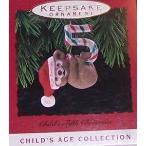   Age Collection Keepsake Hallmark Christmas Ornament Fifth Christmas