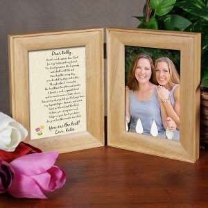  To My Sister Natural Wood Bi Fold Personalized Picture 