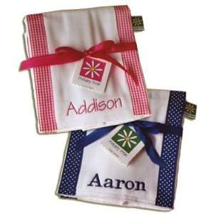  Personalized Burp Cloths   Set of 2 Baby