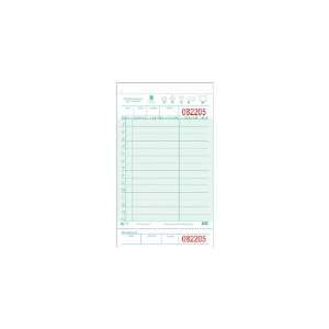 Green 1 Part Board 14 Line Guest Check   Case  40  