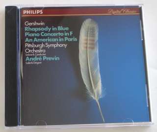   Rhapsody In Blue Piano Concerto F An American In Paris Previn W GERMAN