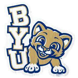  NCAA Brigham Young Cougars 11 by 17 Wood Sign Traditional 