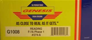   Genesis G1008   EMD F7 Phase 1 A Unit Locomotive   Reading #274  