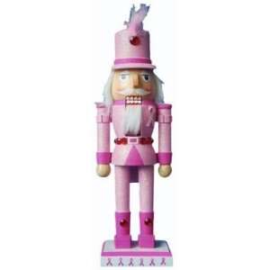  10 Inch Nutcracker Pink Breast Cancer Support