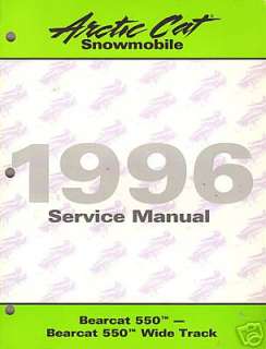 ARCTIC CAT SNOWMOBILE SERVICE MANUAL BEARCAT 550 1996  