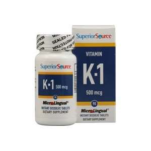 Vitamin K 1, 500 mcg, 90 Microlingual Instant Dissolve Tablets