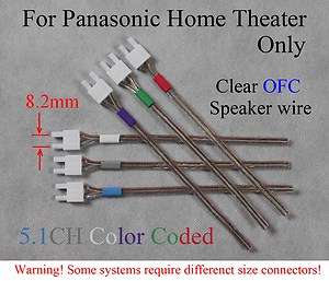 6c panasonic home theater speaker cable/wire connectors  