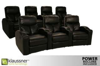 Klaussner 7 Seats Home Theater Seating Chairs   POWER  