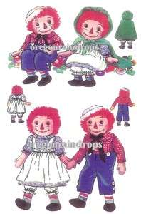 1940s Raggedy Ann Andy Green Cape Doll Pattern Vintage  