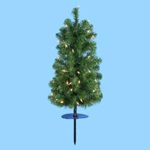 Set of 3 Pre Lit Artificial Stake 20 Christmas Trees   Clear Lights 