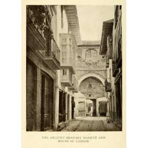  1907 Print Ancient Granary Market House Carbon Granada 