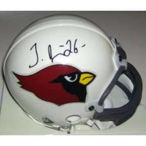  Thomas Jones Signed Cardinals Mini Helmet Sports 