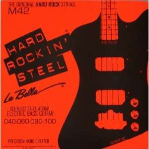  La Bella M42 Custom Light Hard Rockin Steel Bass Guitar String 