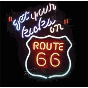  Get Your Kicks On Route 66 Neon Sign Automotive