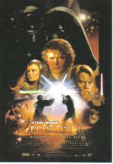 Star Wars Revenge of the Sith Poster 4 x 6 Postcard NEW  