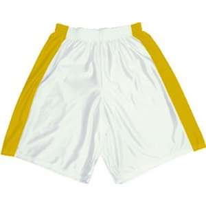 Stock Dazzle Basketball Shorts With Panels HOME   WHITE/GOLD PANELS 