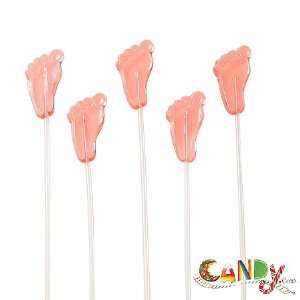 Its A Girl Pink Foot Lollipops 30 Grocery & Gourmet Food