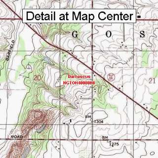 USGS Topographic Quadrangle Map   Damascus, Ohio (Folded/Waterproof 
