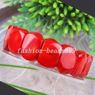 Nature Red Sea Coral Loose Beads Bracelet Gemstone H662  