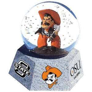 Oklahoma State Cowboys Mascot Musical Water Globe with Hexagonal Base 
