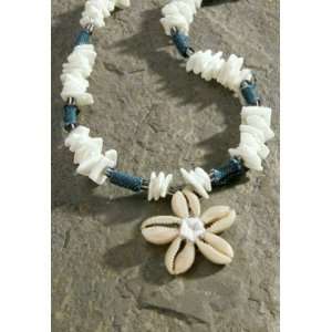  Cowrie Flower Heishi Necklace