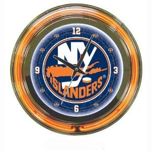  NHL New York Islanders Neon Clock   14 inch Diameter
