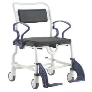 Chicago Bariatric Shower Commode Chair in Grey / Blue  