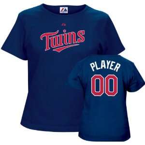  Minnesota Twins Womens  Any Player  Navy Name and Number 