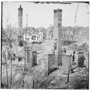  Civil War Reprint Richmond, Va. Chimneys standing in the 