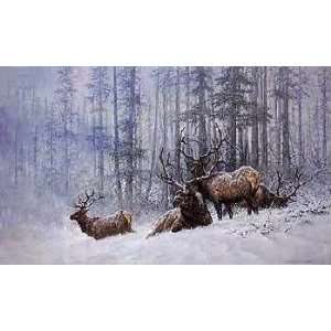 Larry Fanning   Mountain Majesty   Bull Elk Canvas 