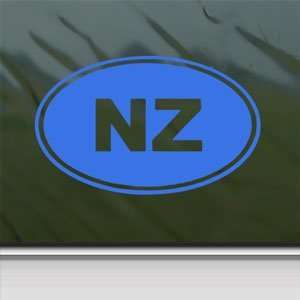  NEW ZEALAND NZ Country Code Euro Ovel Blue Decal Blue 