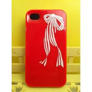  Kate Spade Bowknot 3 layers iphone 4 Case   Red + FAST 