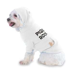   Rock Hooded (Hoody) T Shirt with pocket for your Dog or Cat XS White
