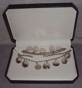 Rare Towle Sterling Silver 12 Days Christmas Complete Necklace 1971 