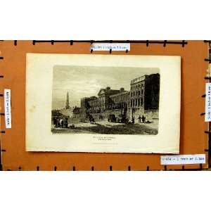  1815 View St. LukeS Hospital Old Street Road Engraving 