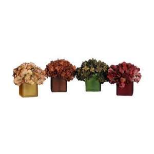  Floral Artificial Potted Dried Hydrangea in Multicolor 