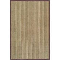   Stripes Multicolor/ Purple Fine Sisal Rug (5 x 8)  