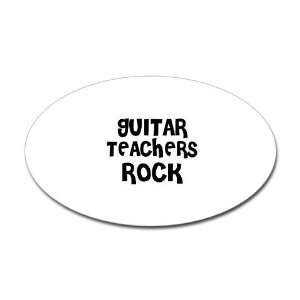  GUITAR TEACHERS ROCK Music Oval Sticker by  Arts 
