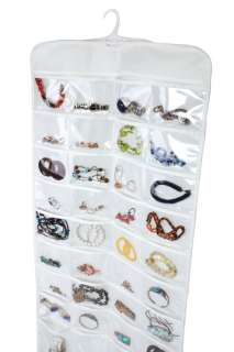 Hanging Jewelry Organizer 72 Pocket for Earrings Bracelets,End Tangled 